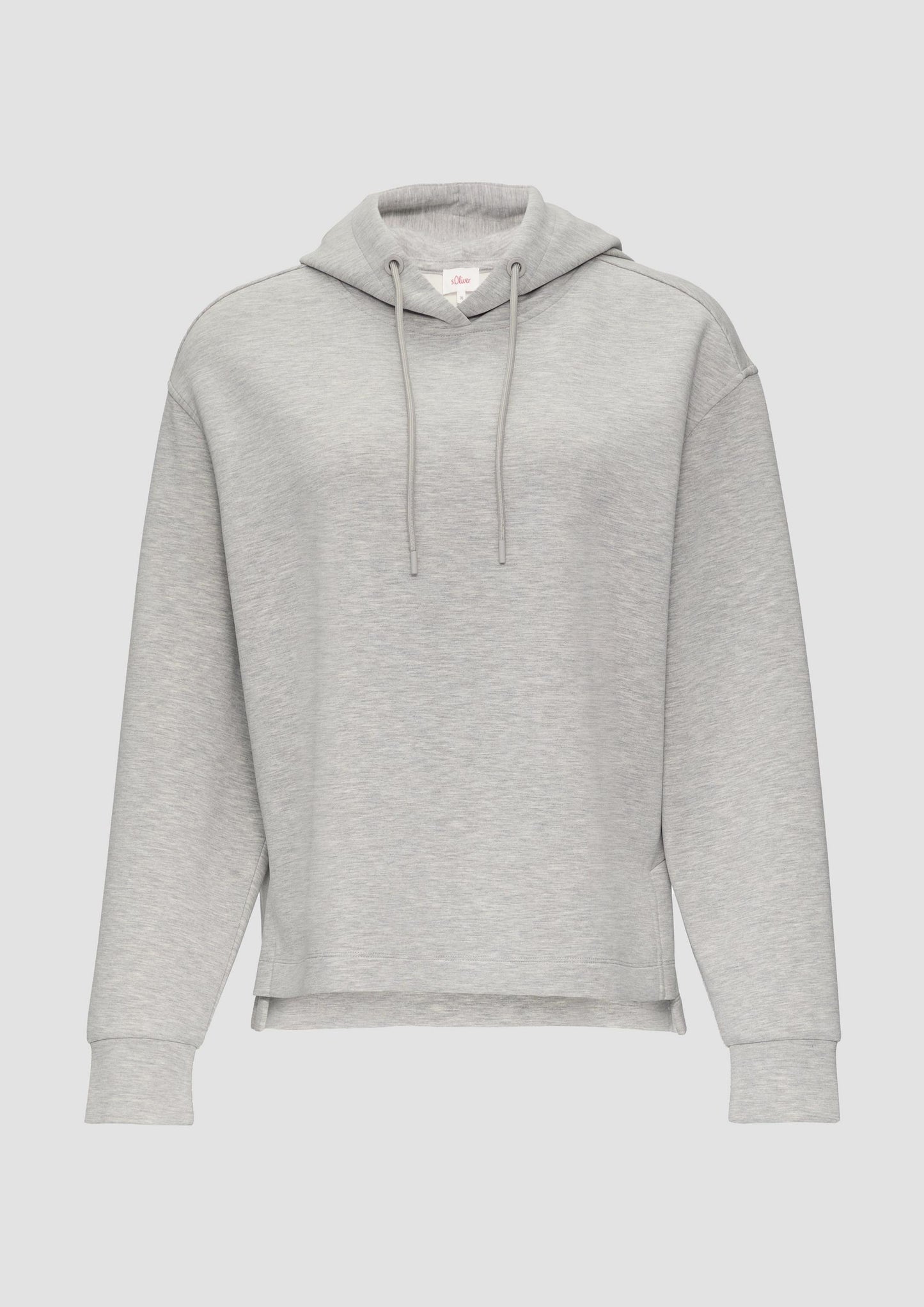 s.Oliver - Hoodie aus Scuba im Relaxed Fit - Farbe: grau meliert