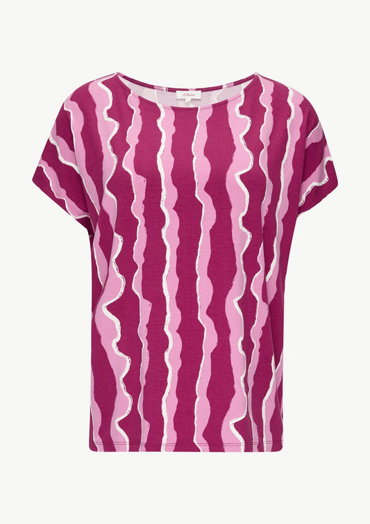 s.Oliver - Ärmelloses T-Shirt aus fließendem Viskosestretch - Farbe: altrosa