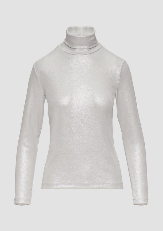 s.Oliver - Langarmshirt mit Silber-Coating im Slim Fit - Farbe: silber