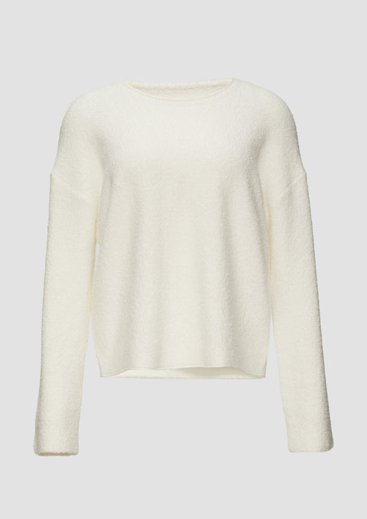 s.Oliver - Weicher Strickpullover aus Bouclé - Farbe: creme