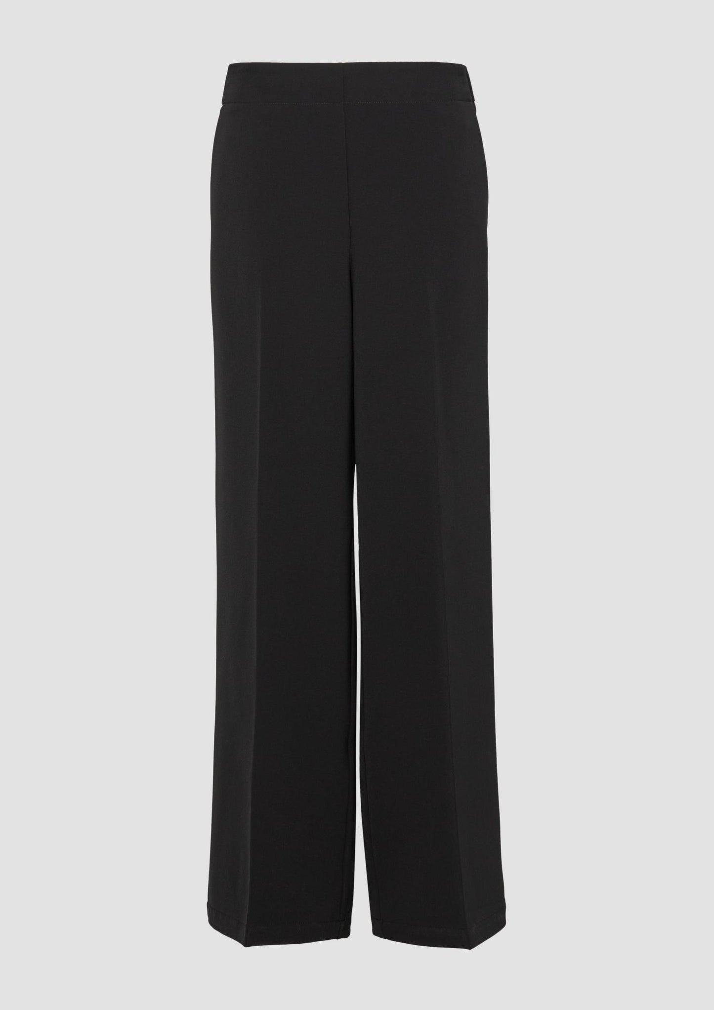 s.Oliver - Wide-Leg-Hose mit elastischem Bund - Farbe: schwarz