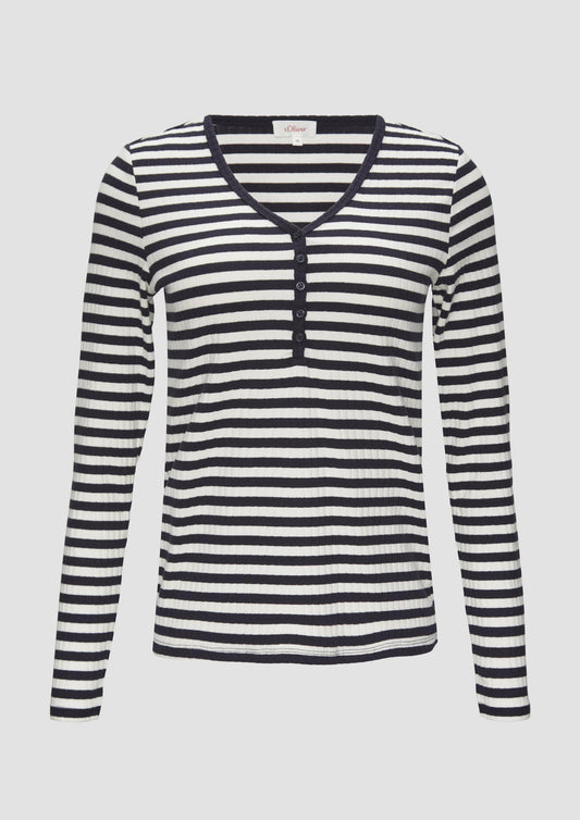 s.Oliver - Stretchiges Longsleeve - Farbe: navy