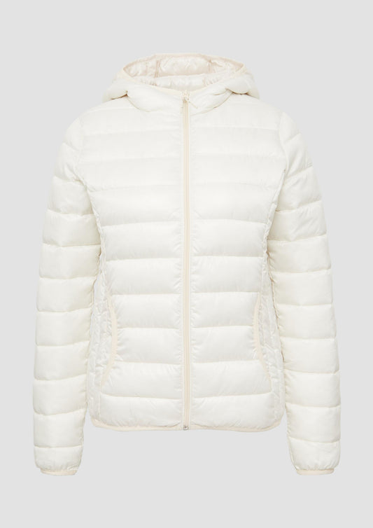 QS - Steppjacke mit Kapuze - Farbe: creme