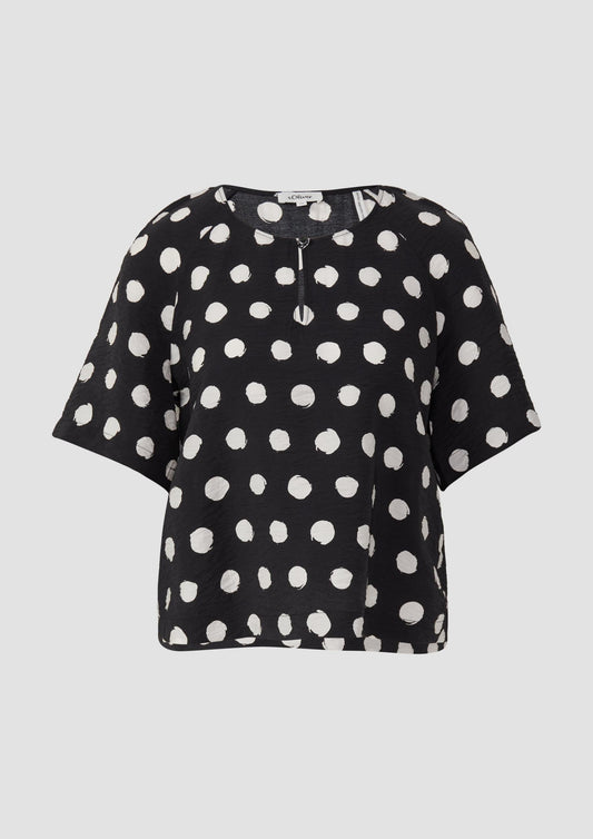 s.Oliver - Verkürzte Bluse - Farbe: schwarz