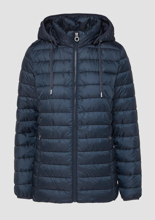 s.Oliver - Leichte Steppjacke mit abnehmbarer Kapuze - Farbe: navy