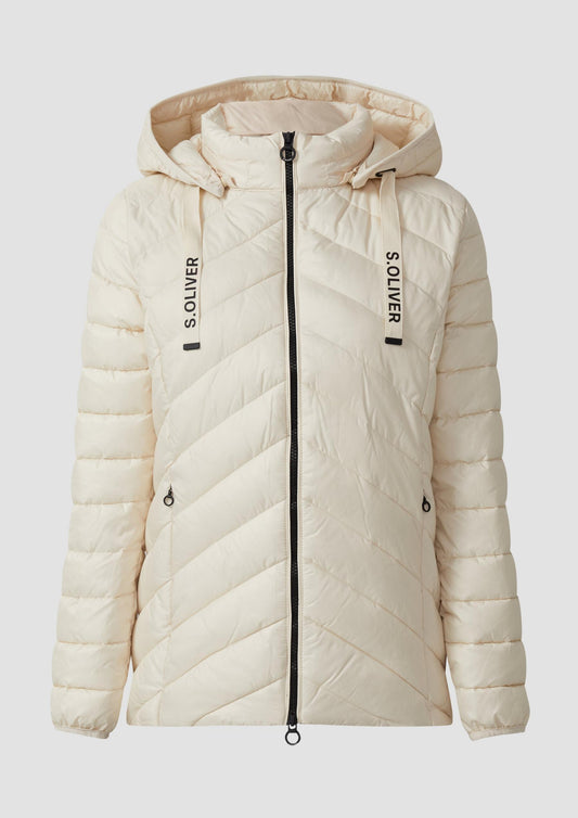 s.Oliver - Steppjacke mit abnehmbarer Kapuze - Farbe: helles_beige