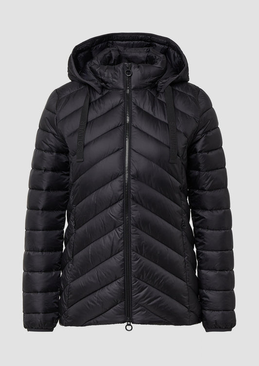 s.Oliver - Steppjacke mit abnehmbarer Kapuze - Farbe: schwarz