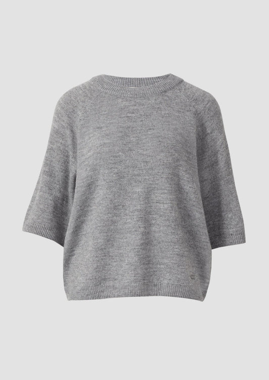 s.Oliver - Kurzarmpullover aus Alpakamix - Farbe: Graphit