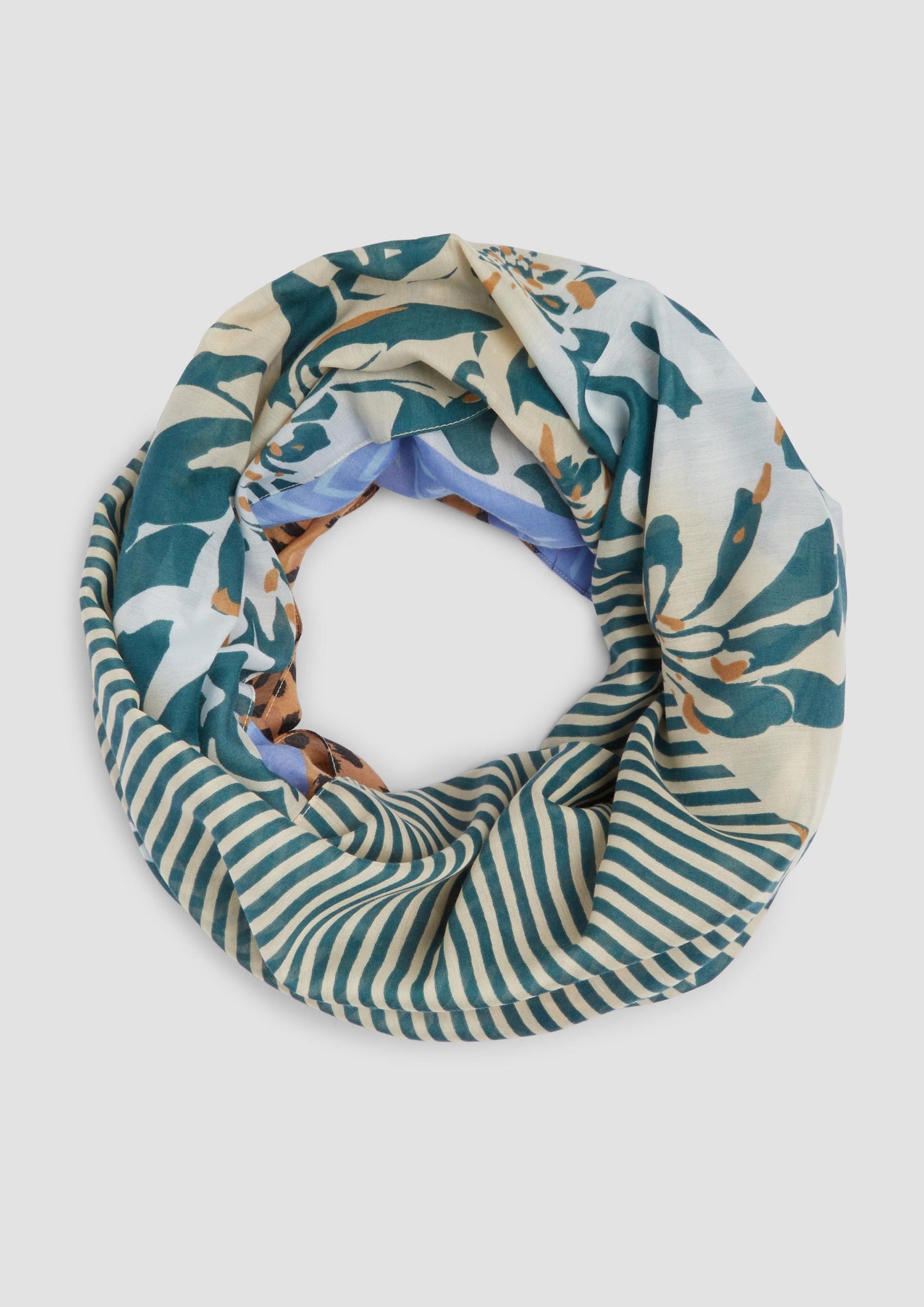 s.Oliver - Loop-Schal mit All-over-Print - Farbe: Creme