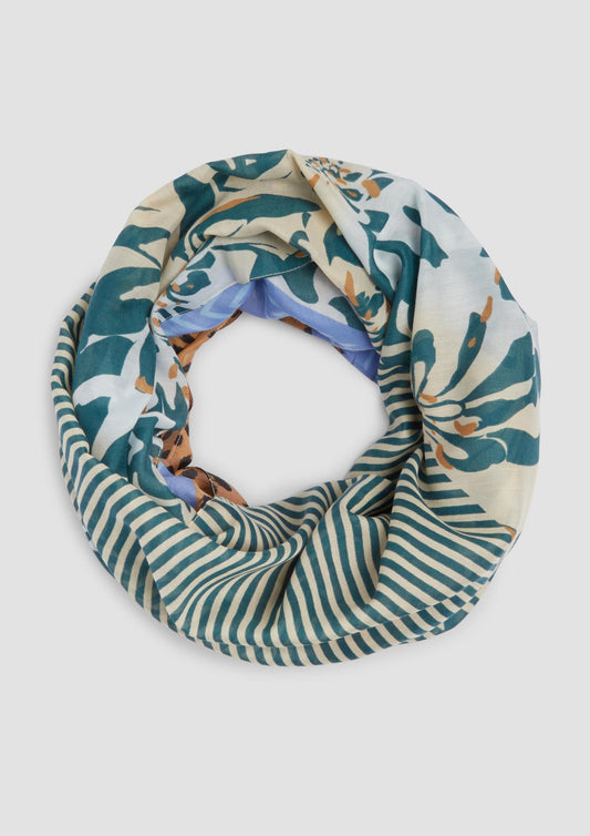 s.Oliver - Loop-Schal mit All-over-Print - Farbe: Creme
