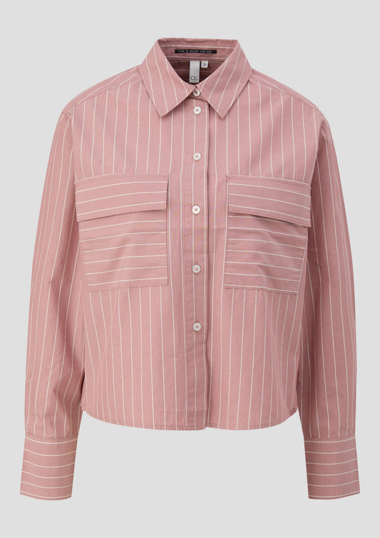 QS - Verkürzte Bluse im Loose Fit - Farbe: Altrosa
