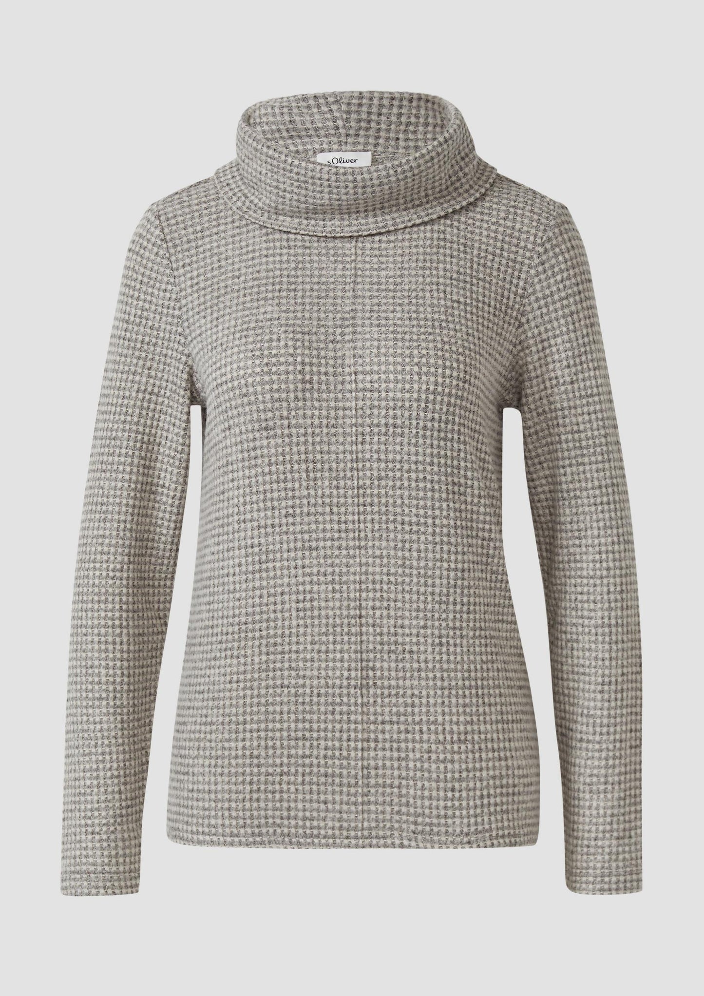 s.Oliver - Weiches Jersey-Shirt mit Waffelstruktur - Farbe: Grau