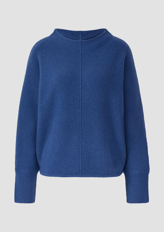 s.Oliver - Strickpullover mit Stehkragen und Fledermausärmeln - Farbe: Royalblau