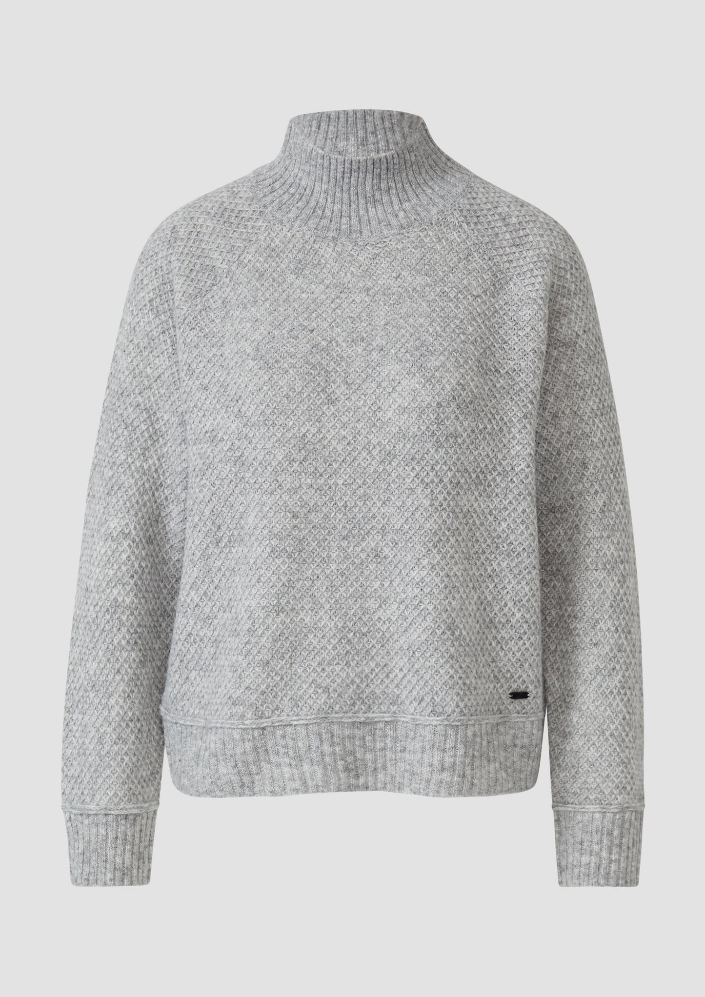 s.Oliver - Weicher Wollmix-Strickpullover mit Stehkragen - Farbe: Graphit