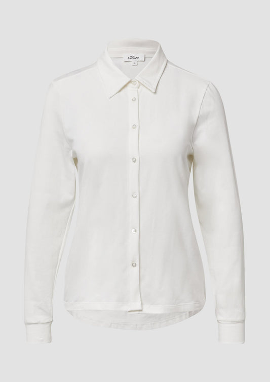 s.Oliver - Elastische Jerseybluse - Farbe: Ecru