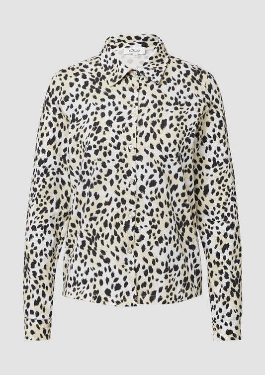 s.Oliver - Elastische Jerseybluse - Farbe: Ecru