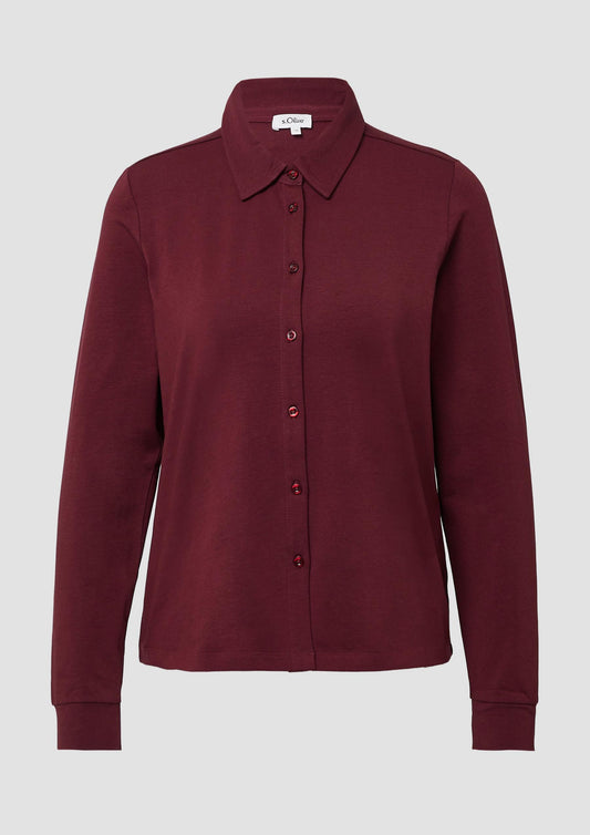 s.Oliver - Elastische Jerseybluse - Farbe: Bordeaux