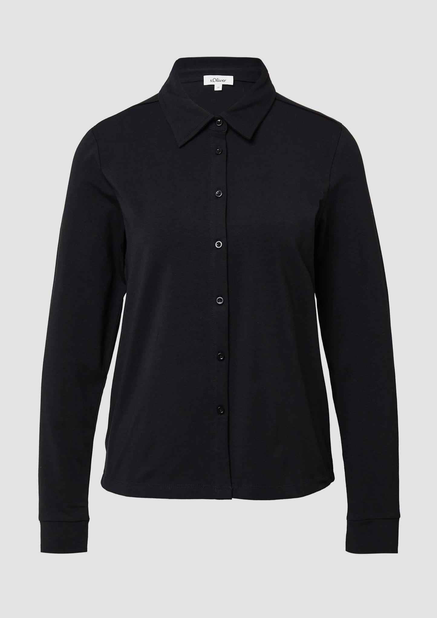 s.Oliver - Elastische Jerseybluse - Farbe: Schwarz