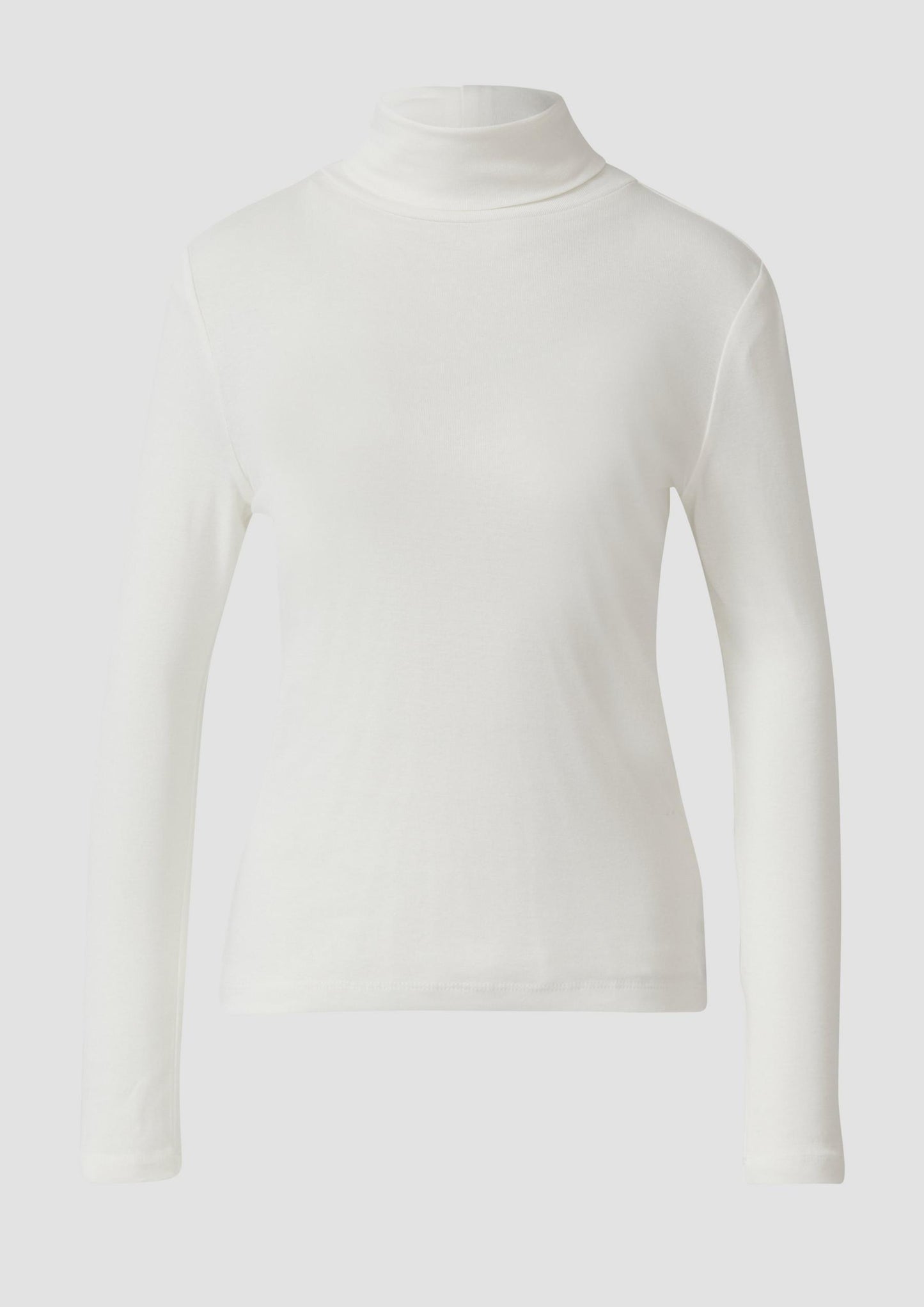 s.Oliver - Longsleeve im Slim Fit mit Rollkragen - Farbe: Creme