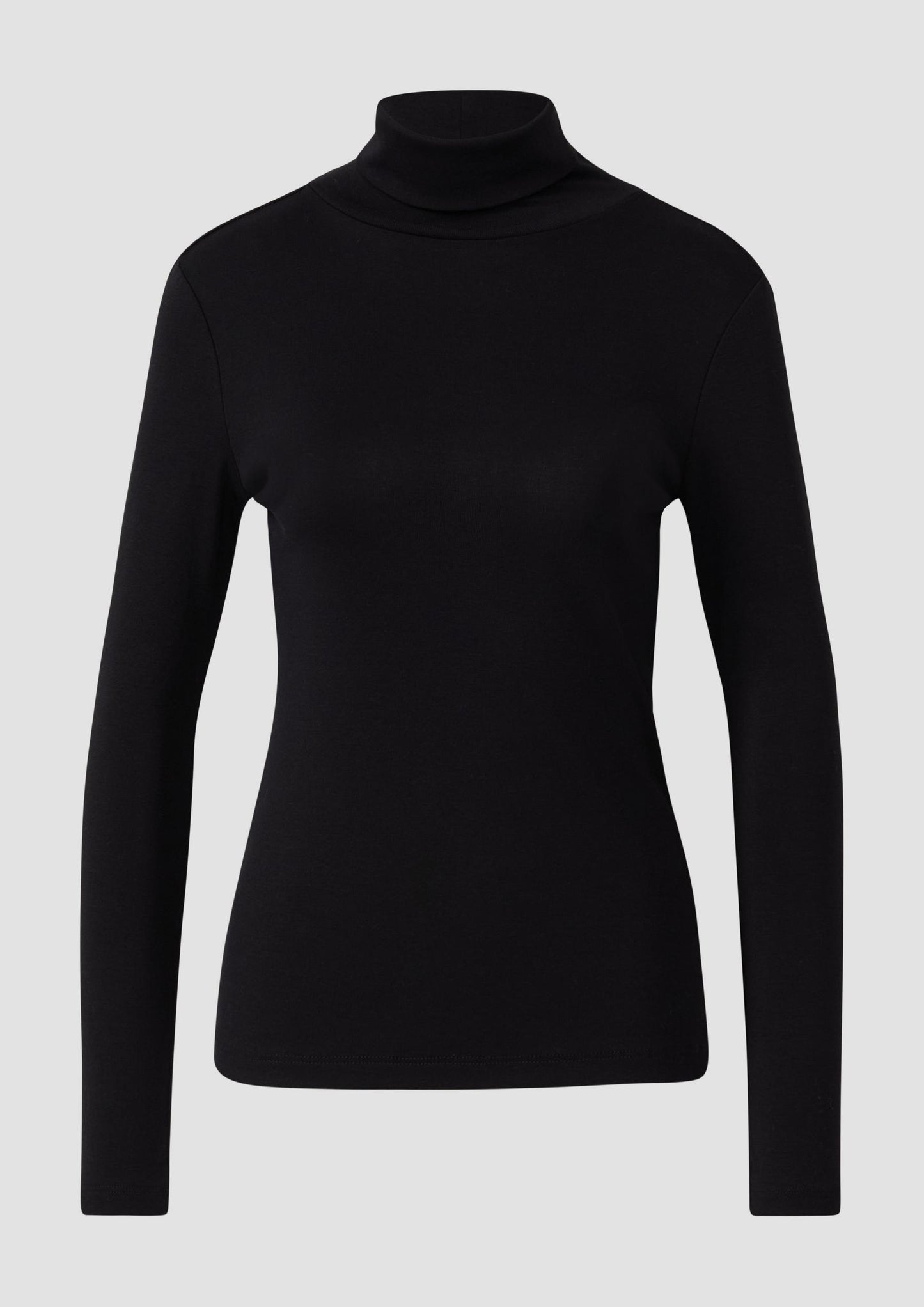 s.Oliver - Longsleeve im Slim Fit mit Rollkragen - Farbe: Schwarz