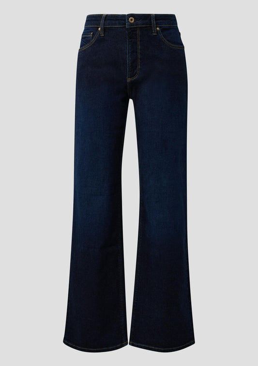 QS - Jeans Catie / Slim Fit / High Rise / Wide Leg / Superstretch - Farbe: Blau
