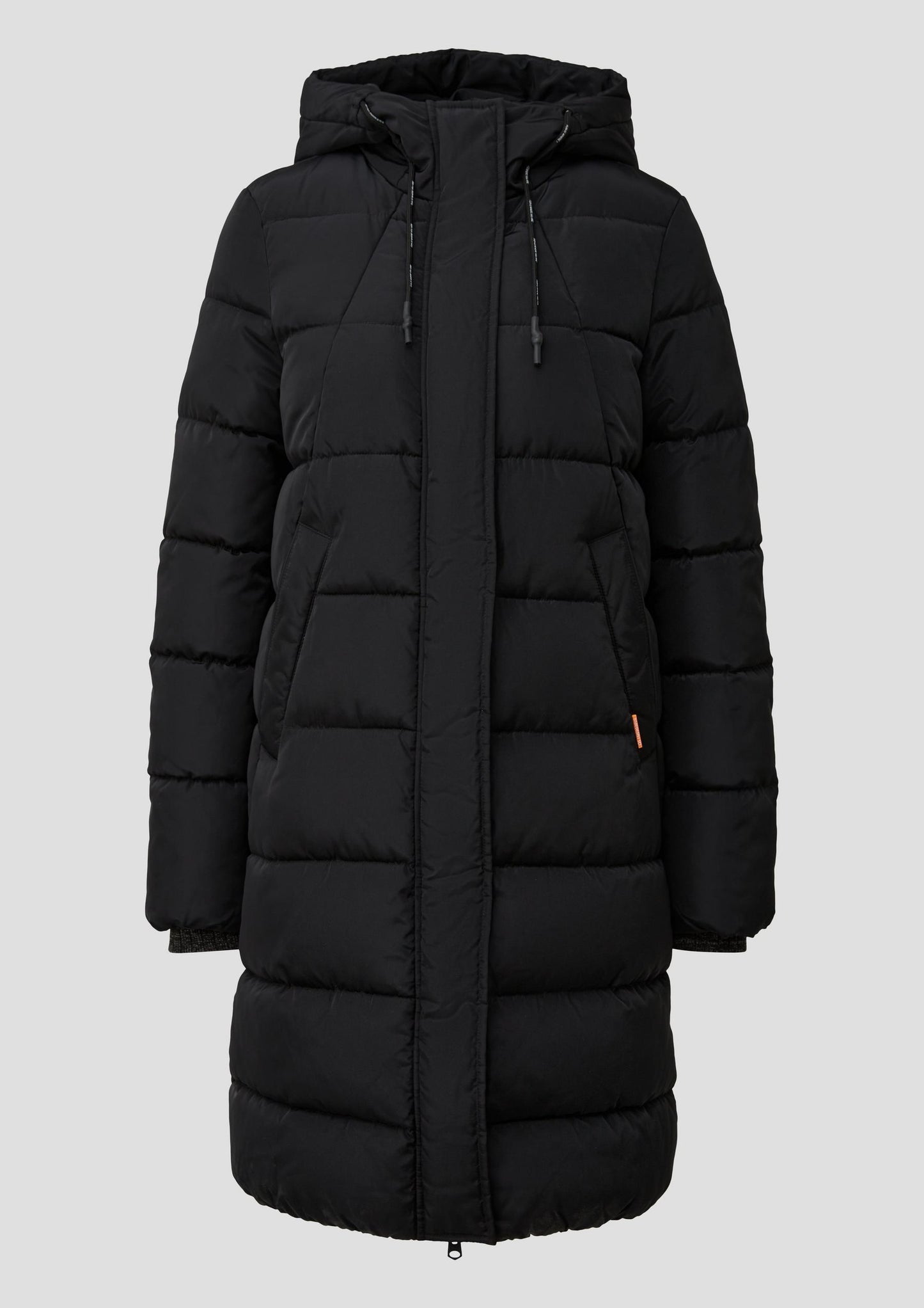 QS - Wattierter Steppmantel - Farbe: Schwarz