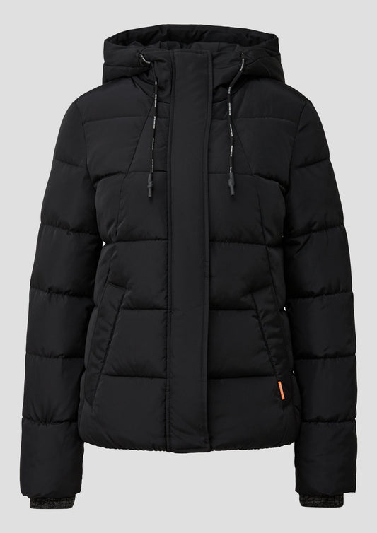 QS - Wattierte Steppjacke - Farbe: Schwarz