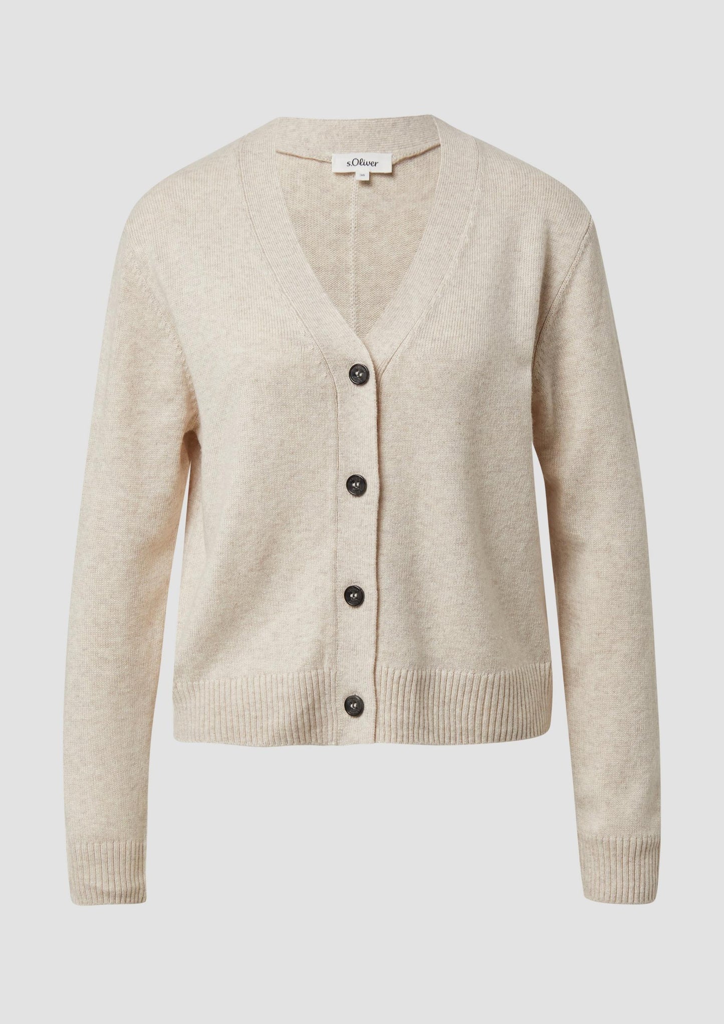 s.Oliver - Strickcardigan aus Wollmix - Farbe: Beige
