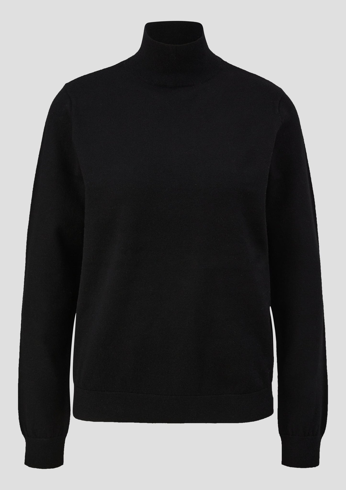 QS - Pullover mit Stehkragen aus Viskosemix - Farbe: Schwarz