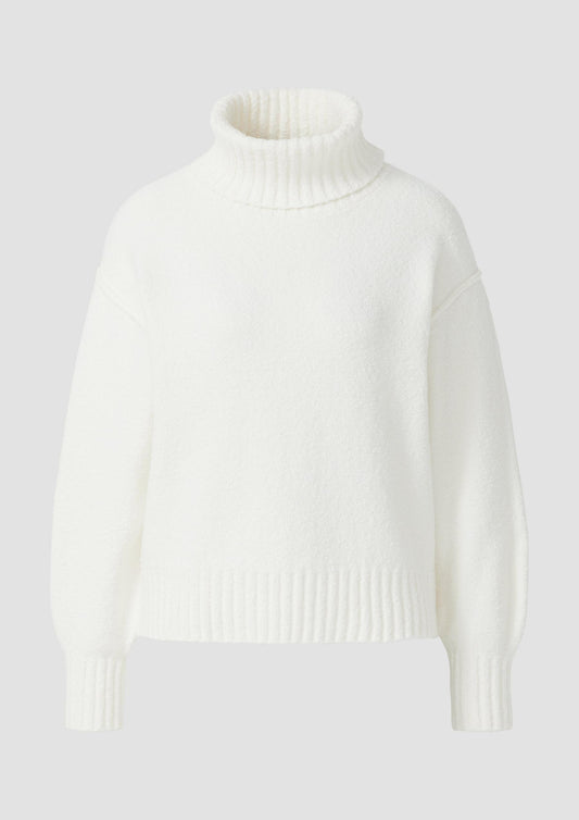 s.Oliver - Kuscheliger Strickpullover mit breitem Rollkragen - Farbe: Creme