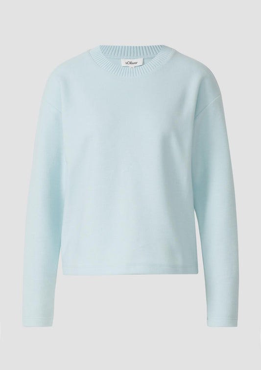 s.Oliver - Flauschiges Sweatshirt - Farbe: Azurblau