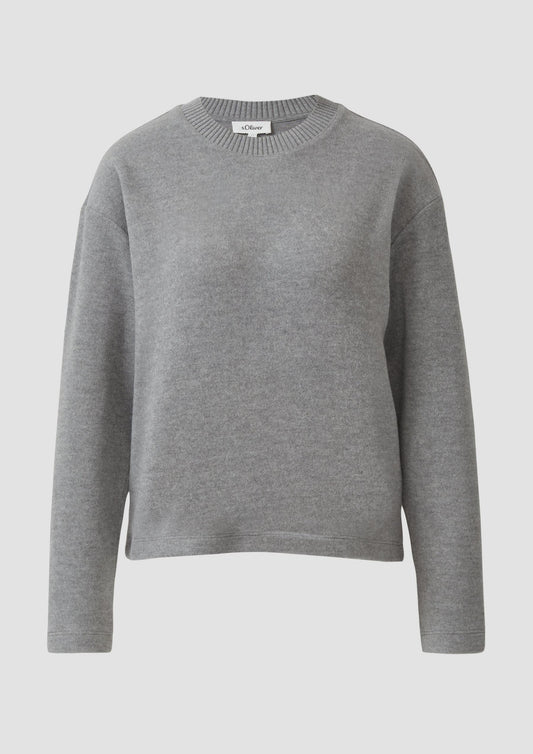 s.Oliver - Flauschiges Sweatshirt - Farbe: Graphit