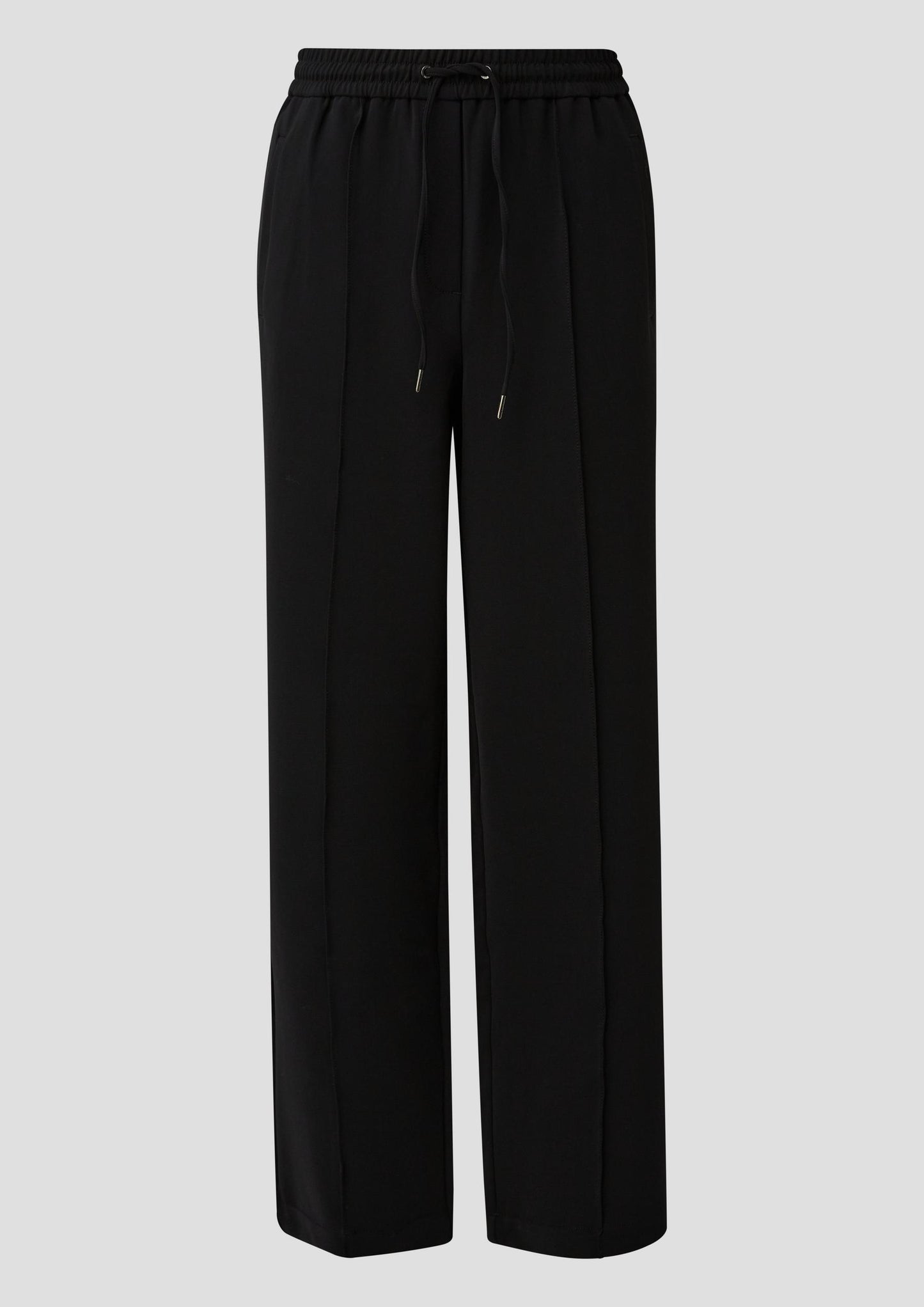 s.Oliver - Fließende Hose mit geradem Bein und Elastikbund - Farbe: Schwarz