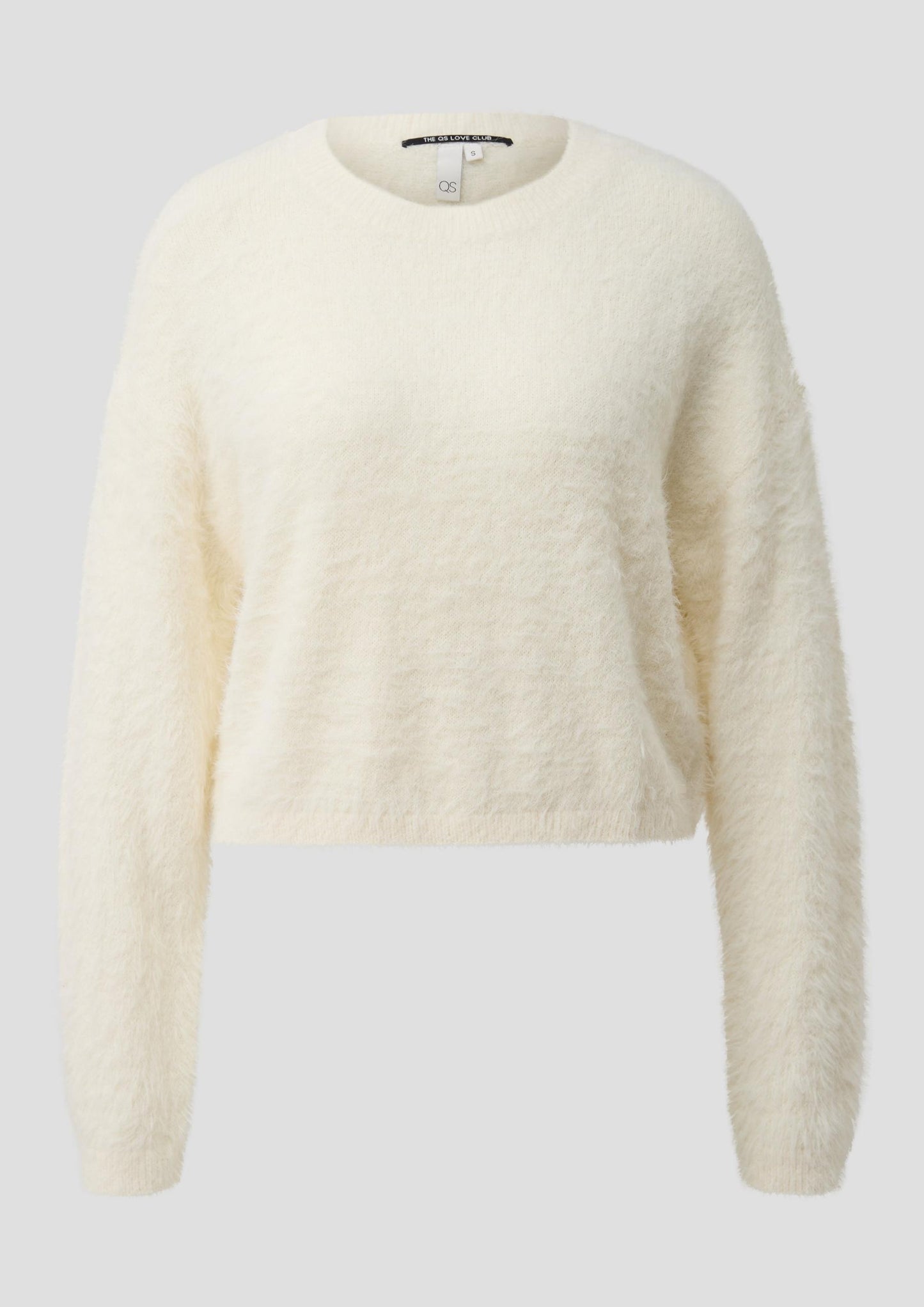 QS - Flauschiger Strickpulli - Farbe: Creme