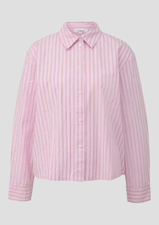 s.Oliver - Baumwoll-Bluse mit Rücken-Detail - Farbe: Zartrosa