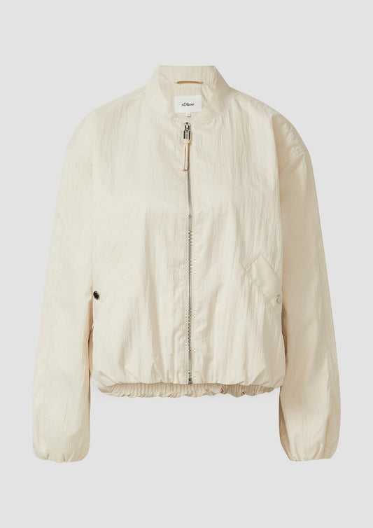 s.Oliver - Weicher Blouson in Strukturoptik - Farbe: Helles Beige