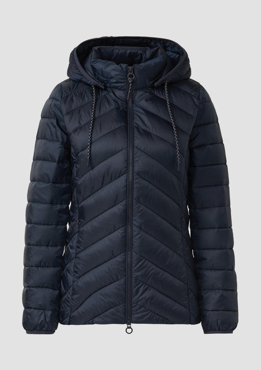 s.Oliver - Gesteppte Jacke mit abnehmbarer Kapuze im Slim Fit - Farbe: Navy