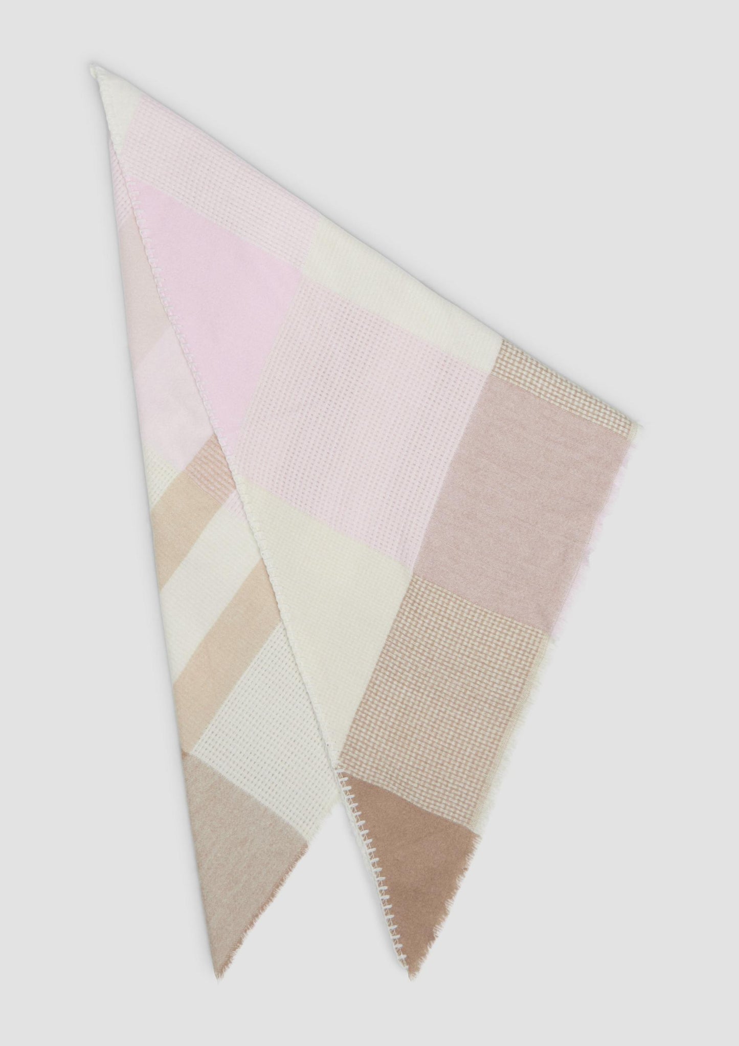 s.Oliver - Dreieckstuch mit Schachbrett-Muster - Farbe: Zartrosa