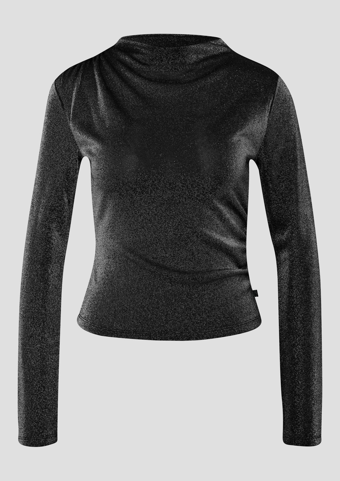 QS - Glitzershirt - Farbe: Schwarz