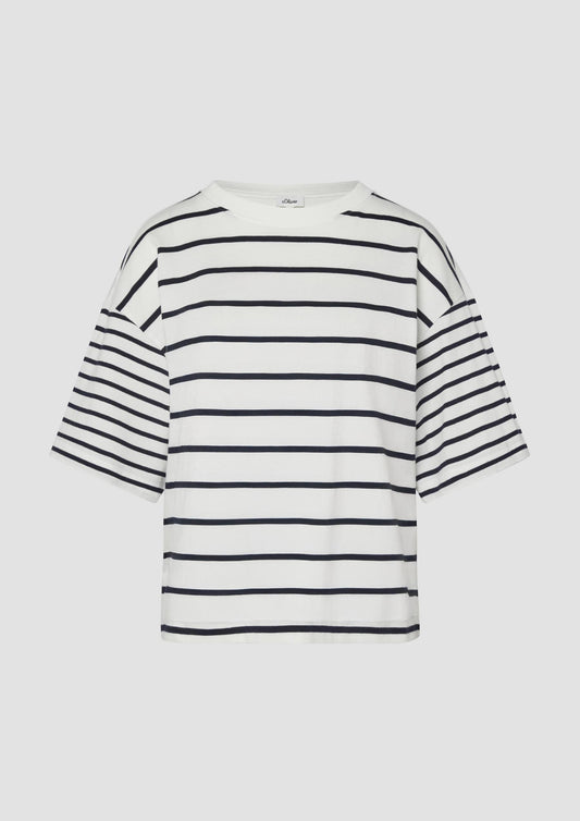 s.Oliver - T-Shirt aus Baumwoll-Jersey im Relaxed Fit - Farbe: Navy