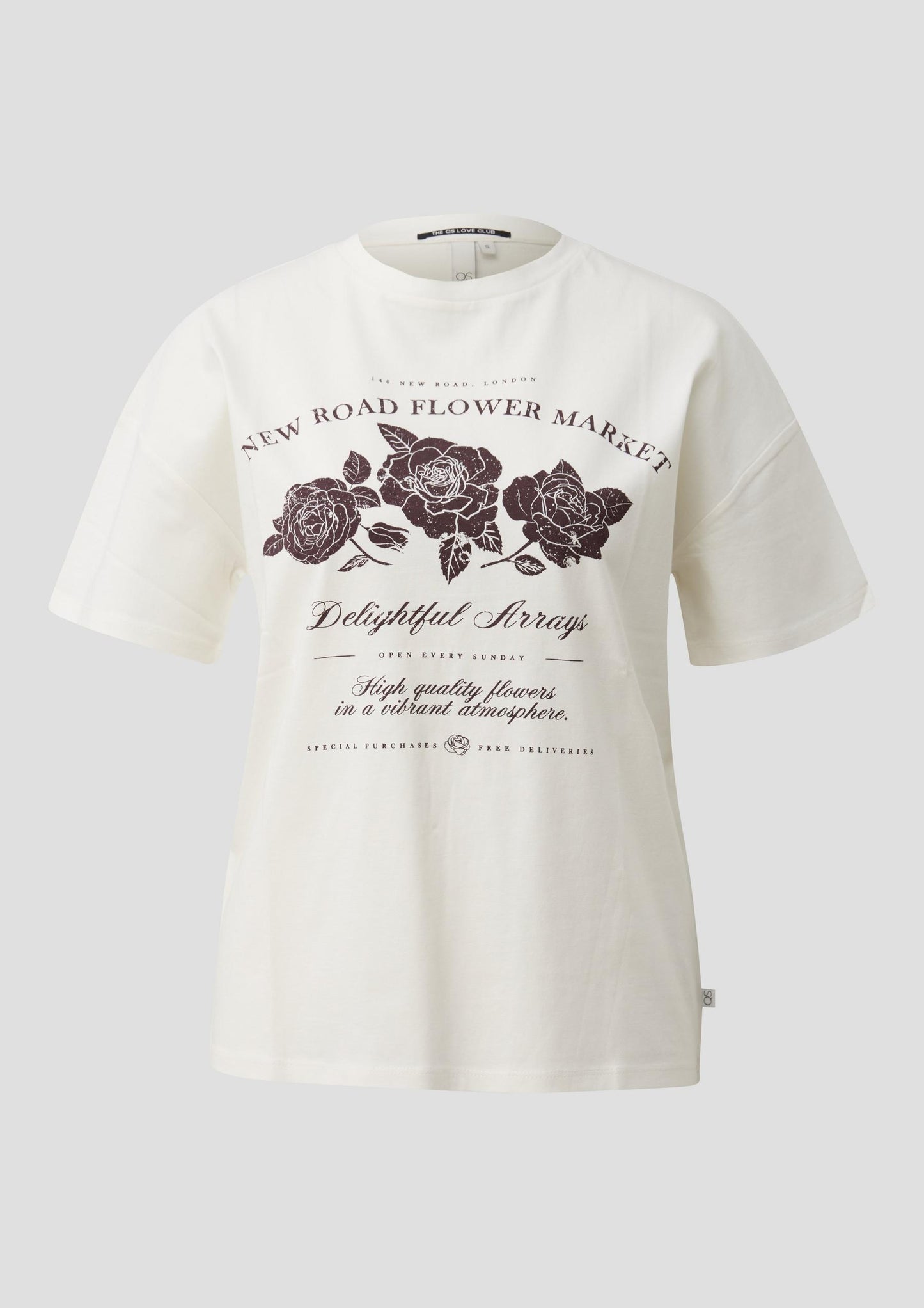 QS - Printshirt - Farbe: Ecru