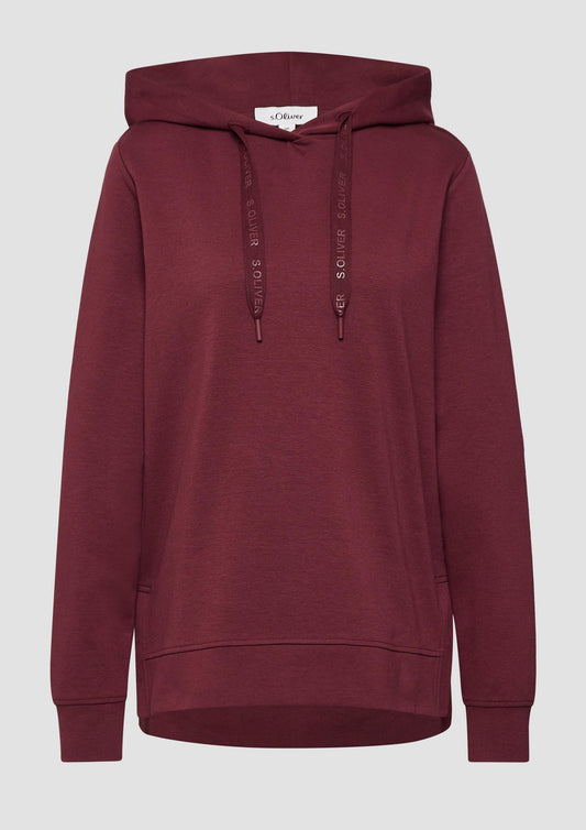 s.Oliver - Sweatshirt im Relaxed Fit mit Seitenschlitz - Farbe: Bordeaux