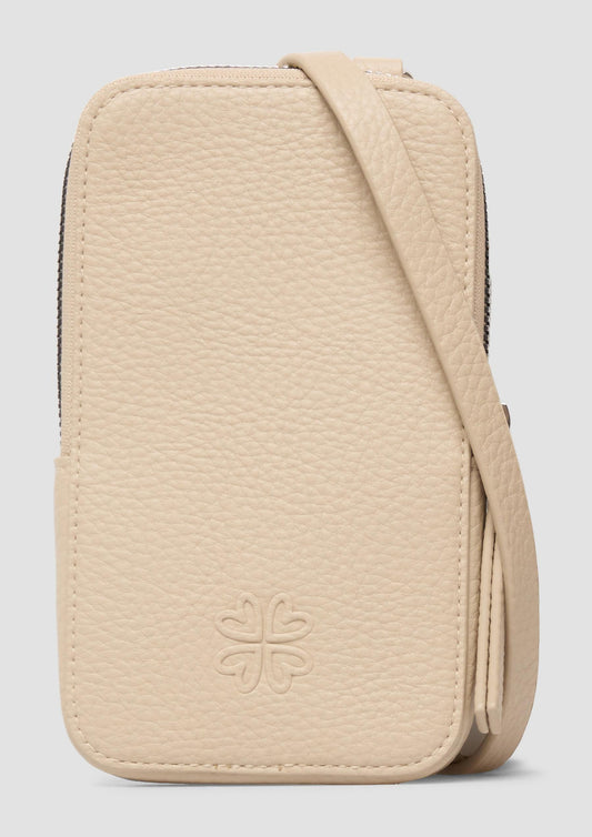 s.Oliver - Handytasche in Leder-Optik mit abnehmbarem Schultergurt - Farbe: Beige