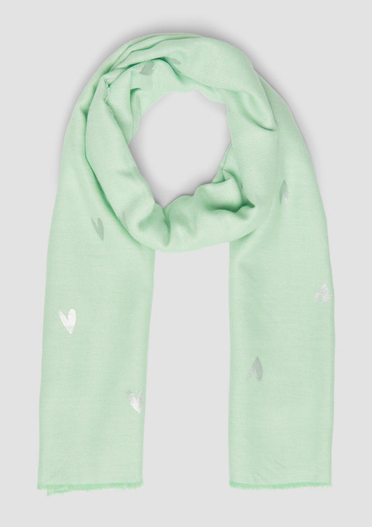 s.Oliver - Gemustertes Tuch aus Viskosemix - Farbe: Hellgruen