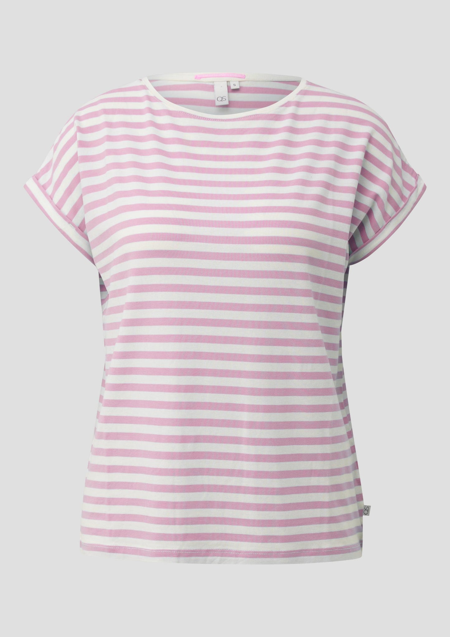 QS Damen T-Shirt - Creme Lyocellmix