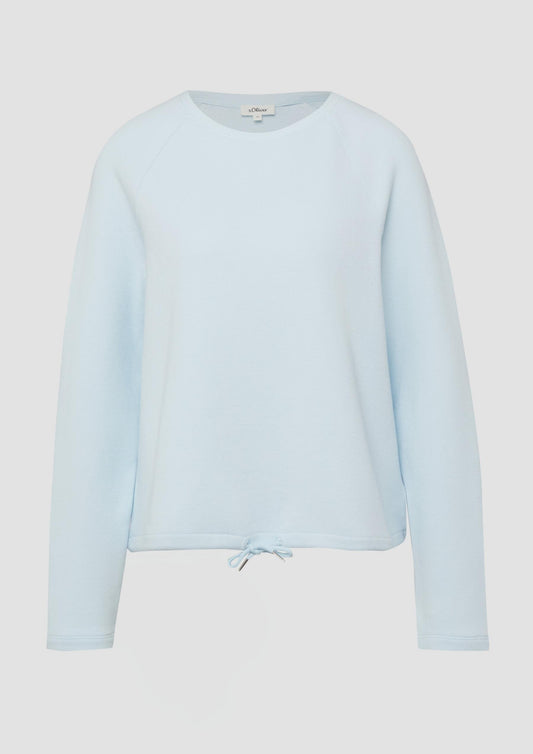 s.Oliver - Sweatshirt im Relaxed Fit mit Rückenprint - Farbe: Arktisblau