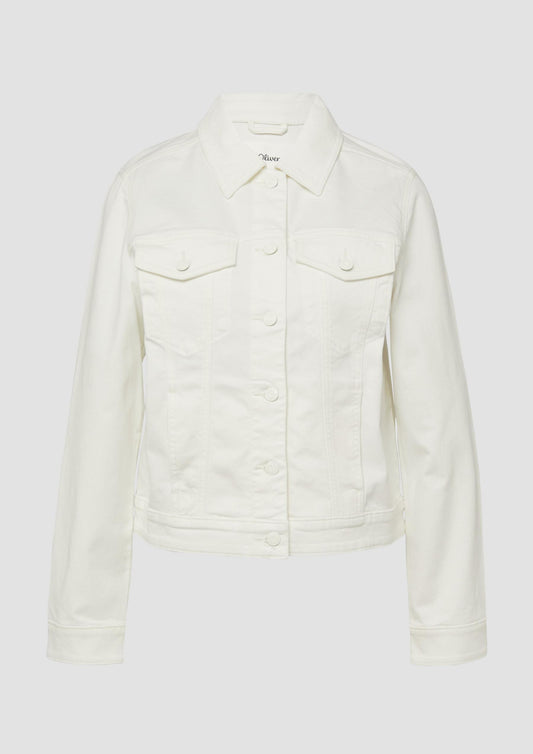 s.Oliver - Leichte Denim-Jacke - Farbe: Creme