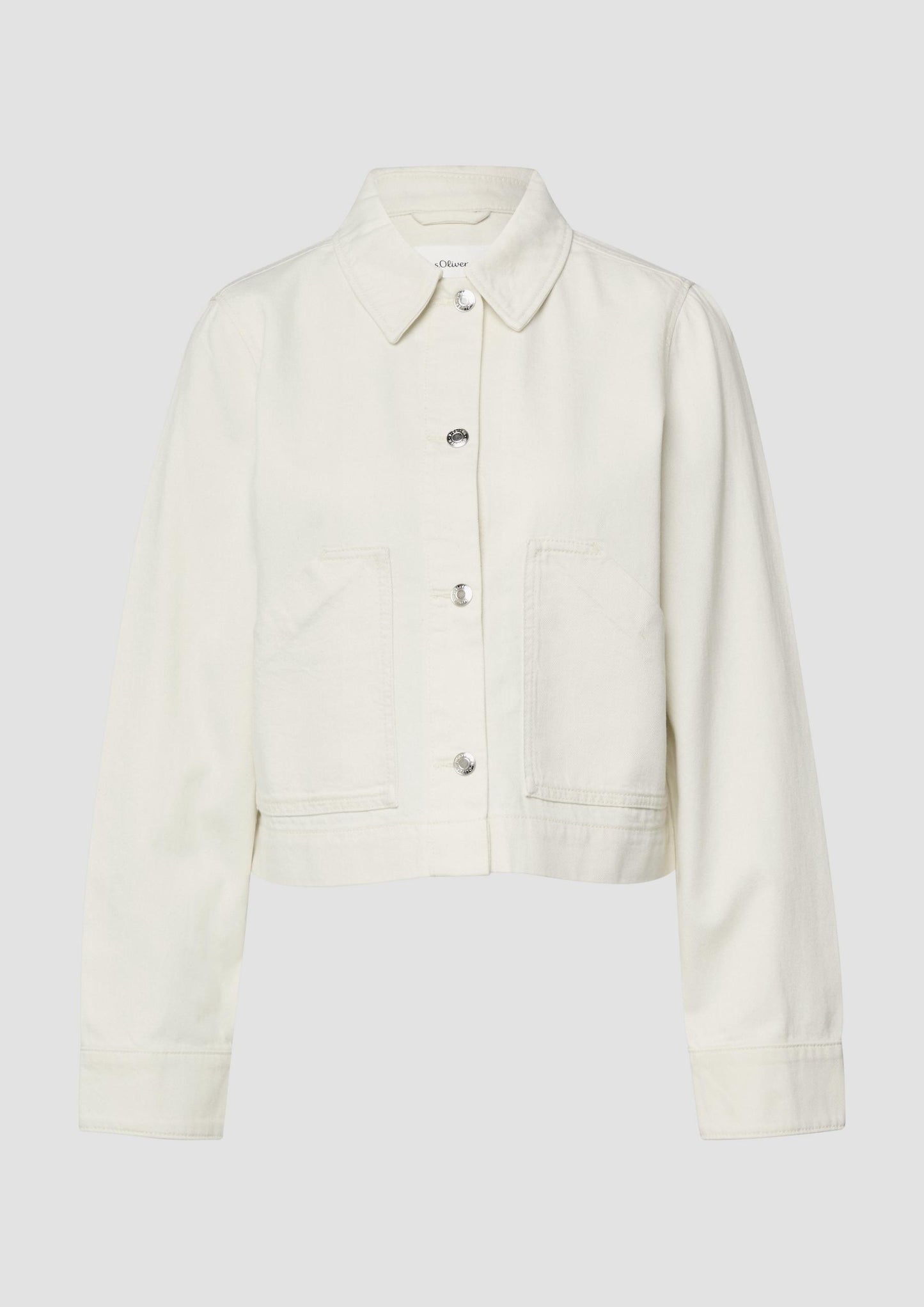 s.Oliver - Undyed Denim-Jacke mit aufgesetzten Taschen - Farbe: Creme