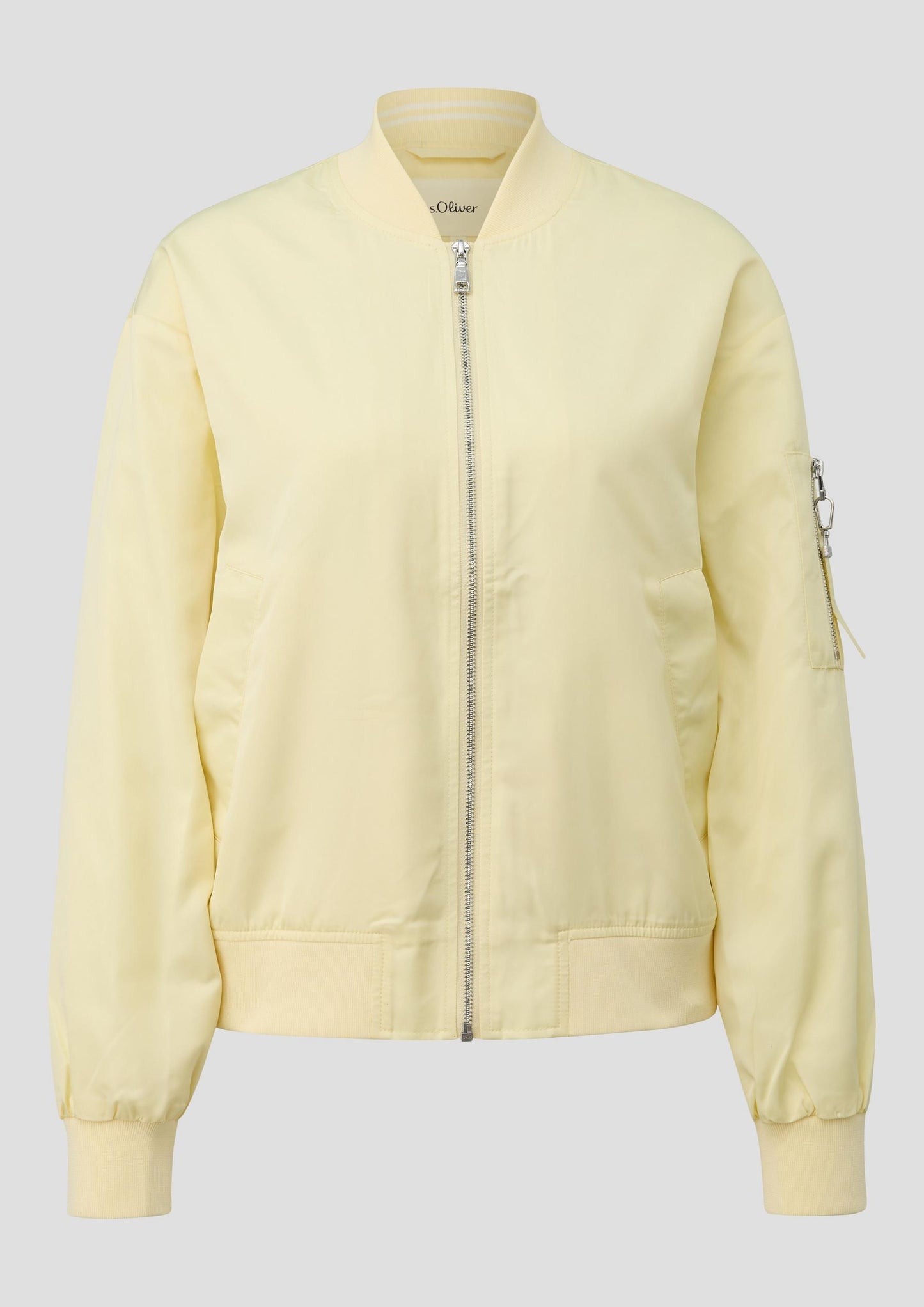 s.Oliver - Satin-Blouson mit Bomberkragen - Farbe: Hellgelb