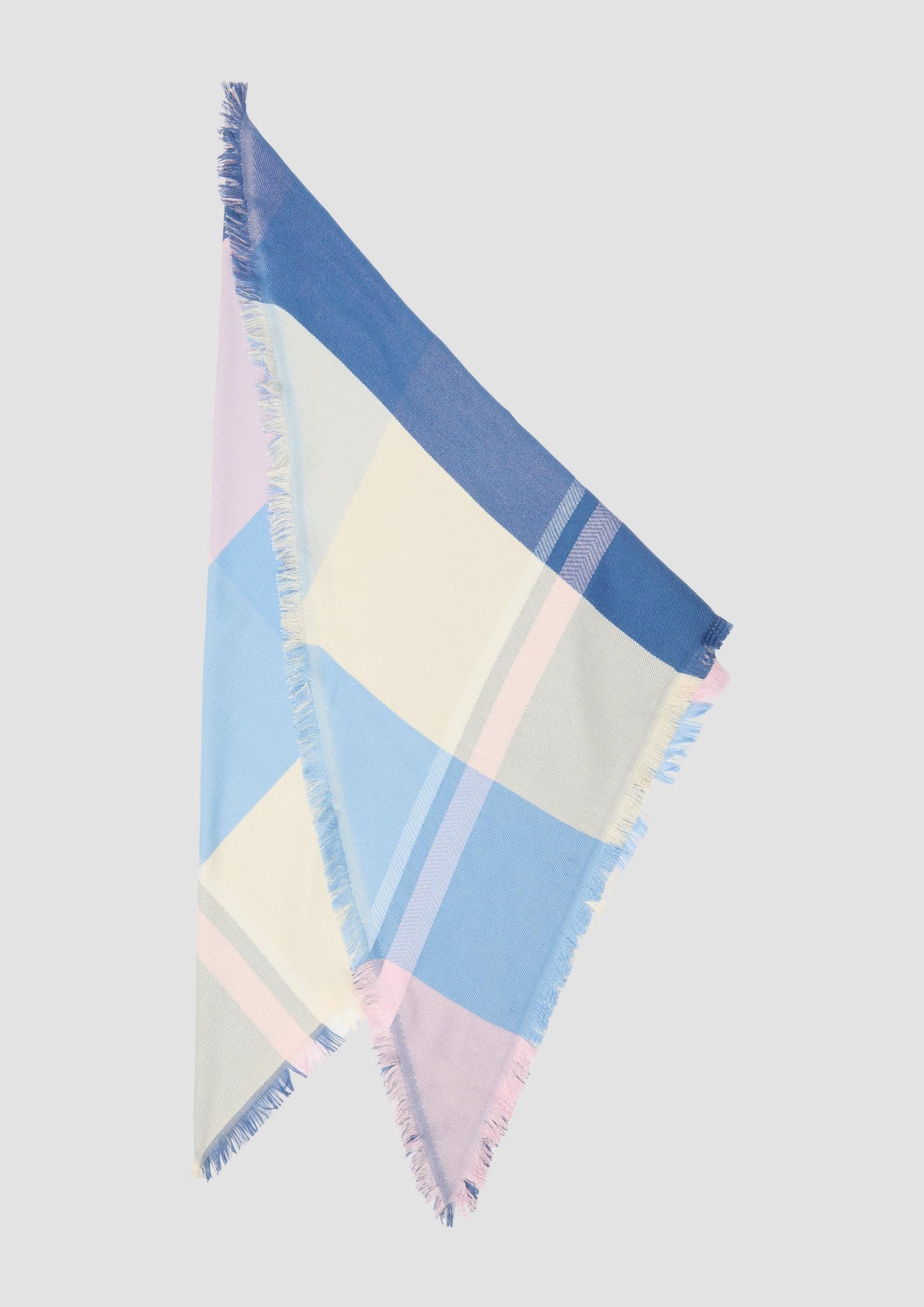 s.Oliver - Karierter Schal - Farbe: Arktisblau
